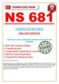  NS601 Advanced Pathophysiology &vert; NS601 &vert; Comprehensive Practice Questions with Answers Study Guide