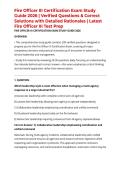 Fire Officer III Certification Exam Study Guide 2026 &vert; Verified Questions & Correct Solutions with Detailed Rationales &vert; Latest Fire Officer III Test Prep