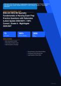  BSN 225 HESI RN Fundamentals of Nursing Exam Prep Practice Qs Actual 2026&sol;2027 &ndash; Complete Exam-Style &vert; Detailed Rationales &ndash; Pass Guaranteed &ndash; A&plus; Graded 