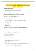 EOSC 114 LANDSLIDES Questions with&NewLine;Correct Answers