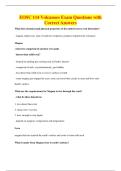 EOSC 114 Volcanoes Exam Questions with&NewLine;Correct Answers