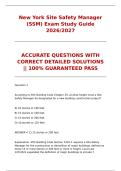 New York Site Safety Manager &lpar;SSM&rpar; Exam Study Guide 2026&sol;2027