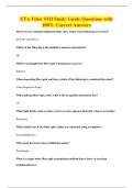 ETA Fiber FOI Study Guide Questions with&NewLine;100&percnt; Correct Answers