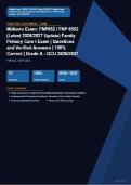 FNP 652 Family Primary Care I Midterm Exam Actual &NewLine;2026&sol;2027 &ndash; 100&percnt; Verified &vert; Detailed Rationales &ndash; Pass &NewLine;Guaranteed &ndash; A&plus; Graded