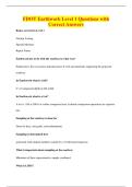 FDOT Earthwork Level 1 Questions with&NewLine;Correct Answers