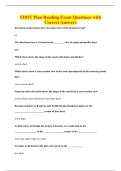 FDOT Plan Reading Exam Questions with&NewLine;Correct Answers