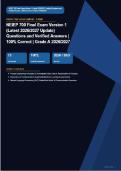 NEIEP 700 Final Exam Version 1 Actual 2026&sol;2027 &ndash; &NewLine;Complete Exam-Style Questions &vert; 100&percnt; Verified &ndash; Pass &NewLine;Guaranteed &ndash; A&plus; Graded