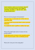 NCEP CERTIFICATION EXAM NEWEST 2026&sol;2027&NewLine;ACTUAL EXAM QUESTIONS AND CORRECT&NewLine;ANSWERS &vert; GRADED A&plus; &vert; BRAND NEW &vert; 100&percnt;&NewLine;GUARANTEED PASS &excl;&excl;