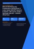  BSN 225 HESI RN Fundamentals of Nursing Exam V1 Actual 2026&sol;2027 &ndash; Complete Exam-Style Questions &vert; 100&percnt; Verified &ndash; Pass Guaranteed &ndash; A&plus; Graded