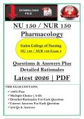 NU 150 &sol; NUR 150 Exam 4 &lpar;PDF&rpar; &vert; 2026 Pharmacology Questions &vert; Nursing Exam