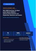 WGU D488 Cybersecurity Architecture & Engineering Final Exam Test &NewLine;Bank Actual 2026&sol;2027 &ndash; Complete Exam-Style Questions &vert; 100&percnt; &NewLine;Verified &ndash; Pass Guaranteed &ndash; A&plus; Graded