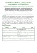 State Life Insurance Producer Licensing Exam 2026-2027 QUESTIONS AND ANSWERS ALREADY GRADED&NewLine;A&plus;&period; 100&percnt; Verified Solutions &vert; Updated Per Latest Regulatory Guidelines &vert; Graded A&plus;