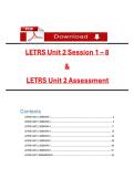 LETRS Unit 2 Exam Prep &vert; Sessions 1-8 & Assessment Practice Questions&NewLine;&NewLine;
