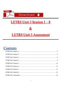 LETRS Unit 3 Exam Prep &vert; Sessions 1-8 & Assessment Practice Questions&NewLine;&NewLine;