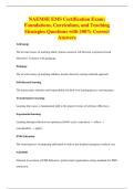 NAEMSE EMS Certification Exam&colon;&NewLine;Foundations&comma; Curriculum&comma; and Teaching&NewLine;Strategies Questions with 100&percnt; Correct&NewLine;Answers