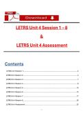 LETRS Unit 4 Exam Prep &vert; Sessions 1-8 & Assessment Practice Questions&NewLine;&NewLine;