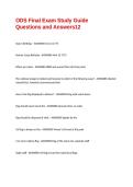 ODS Final Exam Study Guide Questions and Answers