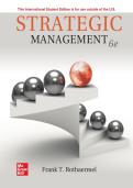 &NewLine;Cover image&colon; ISE Strategic Management&colon; Concepts 6th edition 9781266191862View Enlarged Cover Image&NewLine;Share&NewLine;ISE Strategic Management&colon; Concepts&NewLine;6th Edition&NewLine;Author&lpar;s&rpar; Frank T&period; Rothaermel - Textbook 9781266191862