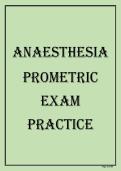 Anaesthesia Prometric Exam Practice 2026-2027 Verified Questions with Correct Answers Guaranteed PASS Graded A&plus;