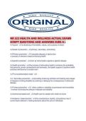 NR 222 HEALTH AND WELLNESS ACTUAL EXAMS SCRIPT QUESTIONS AND ANSWERS SURE A&period;pdf