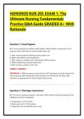 HONDROS NUR 205 EXAM 1&colon; The Ultimate Nursing Fundamentals Practice Q&A Guide