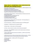 PUBLIC HEALTH JOURNEYMAN STUDY GUIDE EXAM 2026 QUESTIONS AND ANSWERS RATED