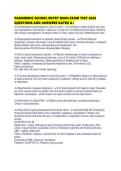 PARAMEDIC SCHOOL ENTRY MAIN EXAM TEST 2026 QUESTIONS AND ANSWERS RATED A&period;pdf
