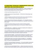 VA REGISTERED TECHNICIAN COMPREHENSIVE EXAM 2026 QUESTIONS AND SOLUTIONS RATED