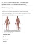 NUR 505 EXAM 1 STUDY GUIDE 2026&sol;2027 &vert; ADVANCED HEALTH ASSESSMENT REVIEW&comma; PRACTICE QUESTIONS & ANSWERS