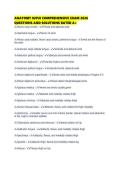 ANATOMY IUPUI COMPREHENSIVE EXAM 2026 QUESTIONS AND SOLUTIONS RATED A&period;pdf