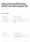 NAB RCAL EXAM WITH CORRECT ACTUAL QUESTIONS AND CORRECTLY WELL DEFINED ANSWERS LATEST ALREADY GRADED A&plus; 2026