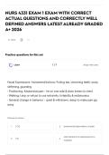 NURS 4331 EXAM 1 EXAM WITH CORRECT ACTUAL QUESTIONS AND CORRECTLY WELL DEFINED ANSWERS LATEST ALREADY GRADED A&plus; 2026