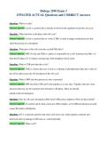 Biology 2100 Exam 3&NewLine;UPDATED ACTUAL Questions and CORRECT Answers