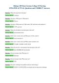 Biology 189 Final Arizona College Of Nursing&NewLine;UPDATED ACTUAL Questions and CORRECT Answers