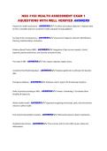 NSG 3160 HEALTH ASSESSMENT EXAM 1&NewLine;AQUESTIONS WITH WELL VERIFIED ANSWERS