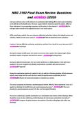 NSG 3160 Final Exam Review Questions&NewLine;and answers &commat;2026