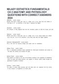 CHAPTER 2 Milady Anatomy and Physiology Questions with Correct Answers &vert; Latest Update 2026 &vert; Comprehensive Exam Study Guide