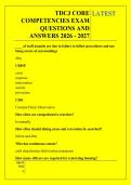TDCJ CORE &NewLine;COMPETENCIES EXAM &NewLine;QUESTIONS AND &NewLine;ANSWERS 2026 - 2027