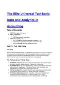 2026&sol;2027 S-Tier Universal Test Bank&colon; Data & Analytics in Accounting &lpar;19&plus; Elite Scenarios &plus; Cheat Sheet&rpar;