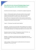 Maryville University Advanced Pathophysiology Exam 1 Study Guide questions with verified detailed answers 