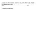 NURS 501 CHAPTER 1 PRACTICE QUESTIONS 2026&sol;2027 &vert; STUDY GUIDE&comma; VERIFIED ANSWERS & EXAM REVIEW