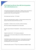 KTW Patho Exam 4 Review Maryville University questions with verified detailed answers