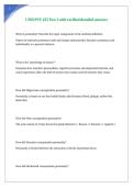 UNR PSY 435 Test 1 with verified detailed answers