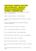 Chapter 06&colon; General Anatomy and Physiology &ndash; Milady's Esthetics Questions with Correct Answers &vert; Latest Update 2026 &vert; Comprehensive Exam Study Guide
