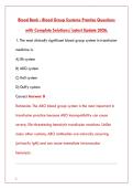 BLOOD BANK TEST BANK - 200&plus; QUESTIONS WITH CORRECT ANSWERS & RATIONALES - TRANSFUSION MEDICINE EXAM PREP&NewLine;