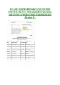 RN ATI COMPREHENSIVE PREDICTOR &NewLine;EXIT EXAM 2026&sol; with screenshots Questions &NewLine;and correct verified answers&period; Guaranteed pass &NewLine;&sol;Graded A&plus; &NewLine;&NewLine;&NewLine;&NewLine;