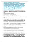 Nutrition Therapy and Pathophysiology &vert; Comprehensive Study Guide&comma; Practice Exam&comma; Questions & Answers&comma; Nutrition & Pathophysiology Exam Prep&comma; Medical Nutrition Therapy&comma; Clinical Nutrition&comma; Disease Processes&comma; Therapeutic Diets&comma; Metabolism&comma; Diabetes Care&comma; C