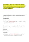 NSG 318 FINAL EXAM &sol; NSG318 INTRODUCTION TO&NewLine;PHARMACOLOGY FINAL EXAM ACTUAL QUESTIONS&NewLine;AND CORRECT DETAILED ANSWERS &vert; LATEST 2026&NewLine;ALREADY GRADED A&plus;
