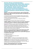 Nutrition Therapy and Pathophysiology &vert; Comprehensive Study Guide&comma; Practice Exam&comma; Questions & Answers&comma; Medical Nutrition Therapy Exam Prep&comma; Clinical Nutrition&comma; Disease Processes&comma; Therapeutic Diets&comma; Metabolism&comma; Diabetes Management&comma; Cardiovascular&comma; Renal & 