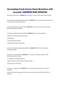 Accounting Crash Course Exam Questions with&NewLine;accurate ANSWERS 2026 UPDATES